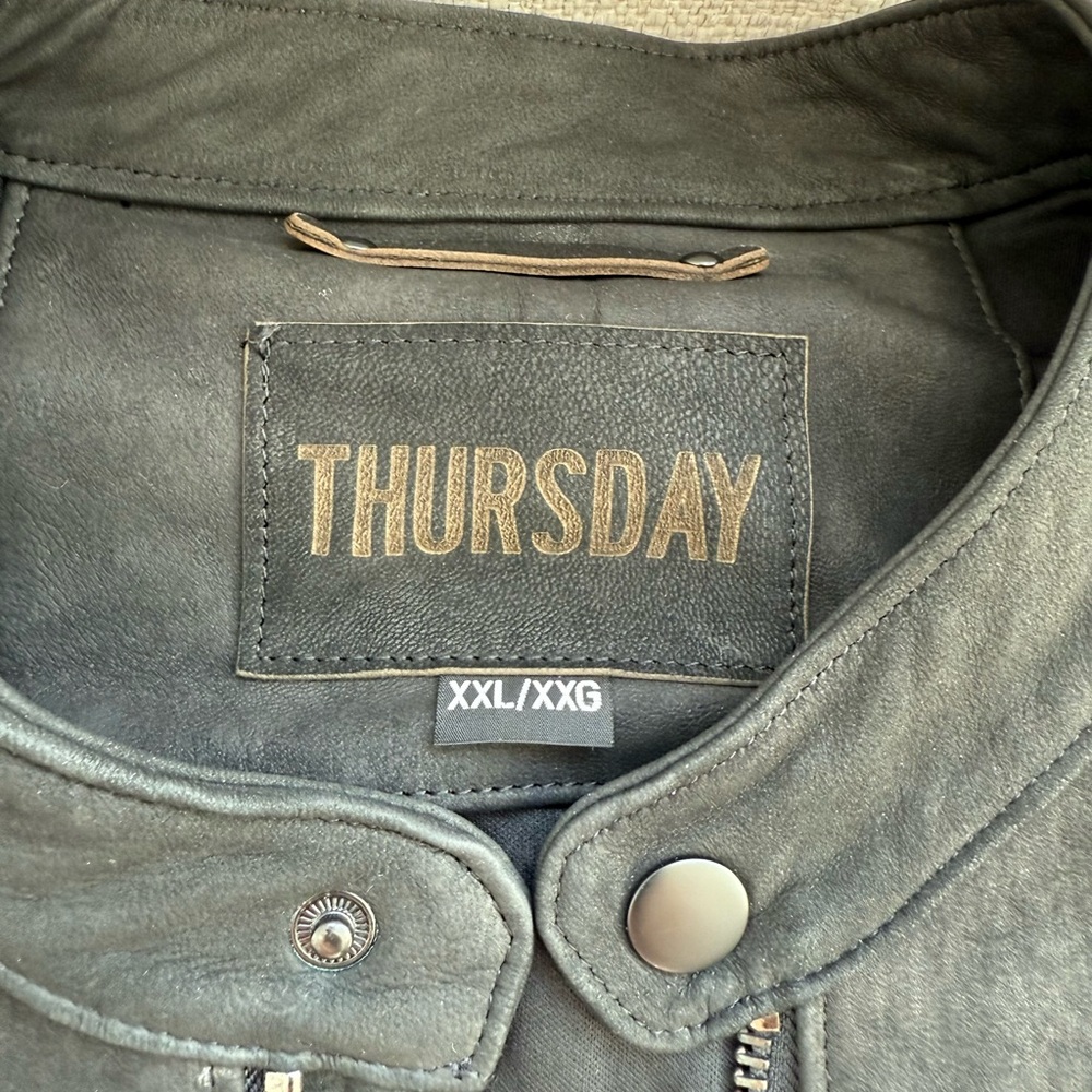 Thursday Boot Company Charcoal Leather Jacket - Picture 4 of 4